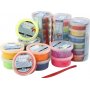 Foam Clay - gemengde kleuren - glitter - 28 blikken