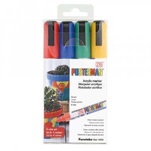 Markeerstift ZIG Posterman PMA-50 6mm basis 4 stuks Markeerstift ZIG Posterman PMA-50 6mm basis 4 stuks