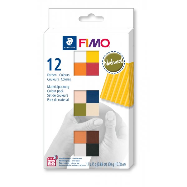 Modellering Fimo Soft Set 12x1/2 - Naturel
