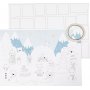 Kartonnen kerstkalender - wit - 3 st