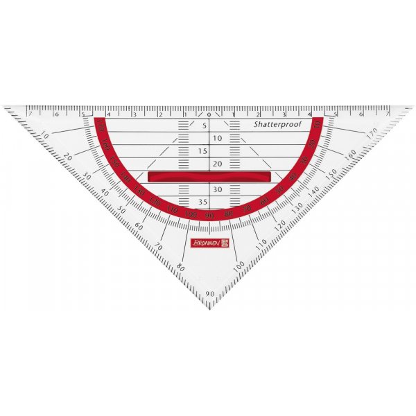 Driehoekliniaal drukvrij 16cm (met grip)
