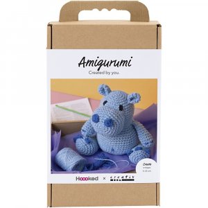DIY amigurumi nijlpaard blauw en lichtblauw - 1 stuk. DIY amigurumi nijlpaard blauw en lichtblauw - 1 stuk.