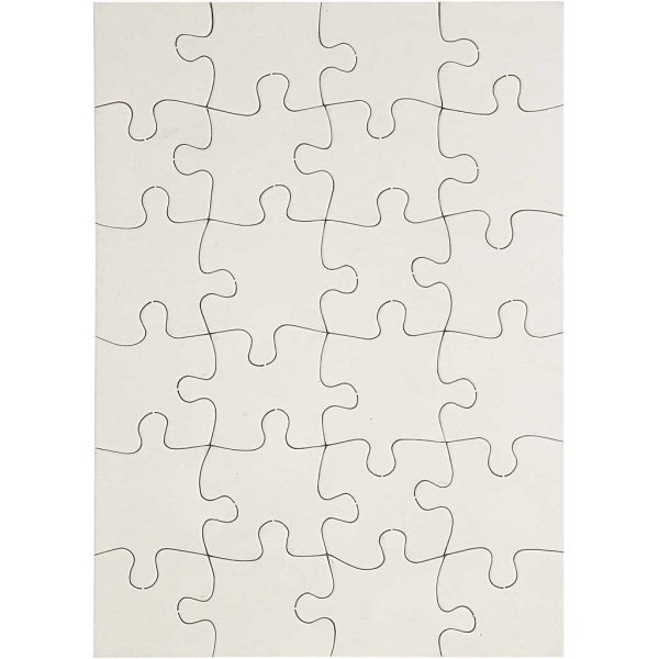 Puzzel - wit - 15 x 21 cm - 16 st Puzzel - wit - 15 x 21 cm - 16 st