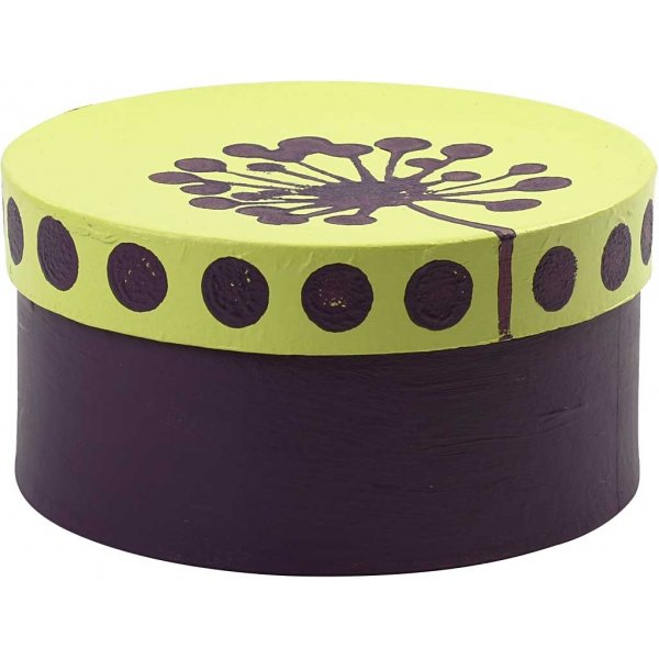 Ronde dozen van papier-maché - 3 st Ronde dozen van papier-maché - 3 st