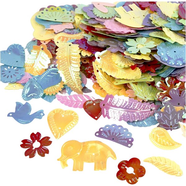 Pailletten - parelmoer kleuren - 30 g Pailletten - parelmoer kleuren - 30 g