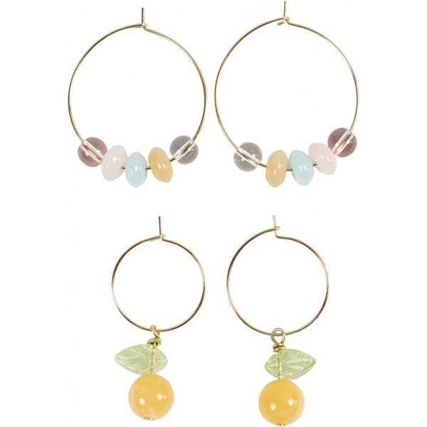 Mini DIY Kit Sieraden - Creolen met parels Mini DIY Kit Sieraden - Creolen met parels