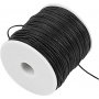 Katoenen koord - zwart - 100 m - 1 mm