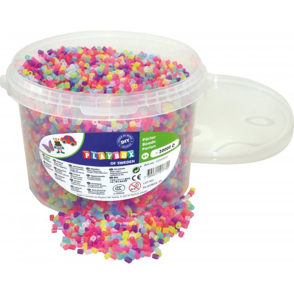 Tube kralen glittermix - 20000 st