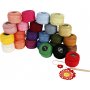 Gemerceriseerd katoengaren - gemengde kleuren - 24 x 20 g