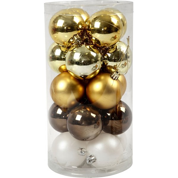 Kerstboomballen - goudkleurig - Ø6 cm - 20 st Kerstboomballen - goudkleurig - Ø6 cm - 20 st