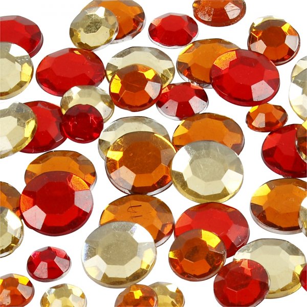 Strasstenen - rode harmonie - Rond - 6+9+12 mm - 360 st Strasstenen - rode harmonie - Rond - 6+9+12 mm - 360 st