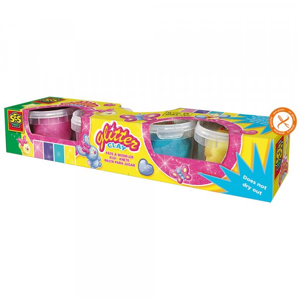 Klei 4x90 g - glitter Klei 4x90 g - glitter