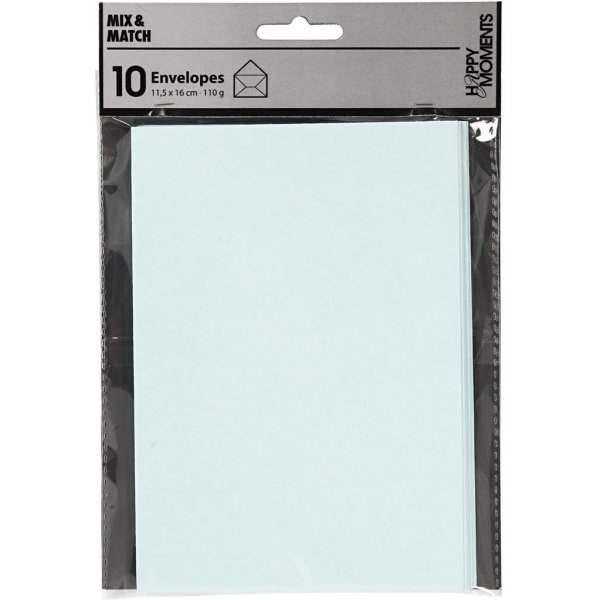 Envelop - lichtblauw - 11,5 x 16 cm - 10 st Envelop - lichtblauw - 11,5 x 16 cm - 10 st