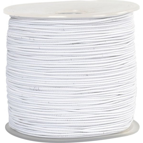 Elastisch koord 1 mm - wit - 250 m