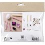 Mini DIY Kit Crpepapier, lichtroze, lichtgeel, Eieren