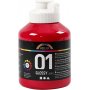 Schoolverf - Acryl - primair rood - glanzend - 500 ml
