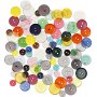 Knoopmix - 2 gaten - gemengde kleuren - 100 st