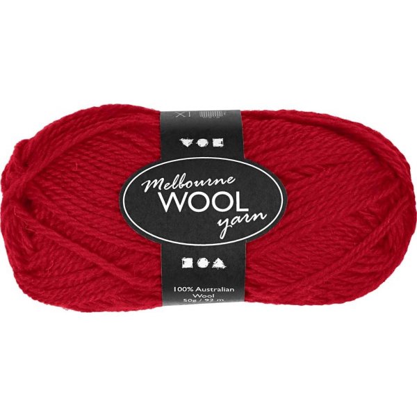 Melbourne Wolgaren - rood - 50 gr