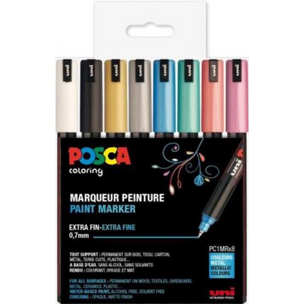 Poscaset PC-1MR Metaal - 8 Pennen