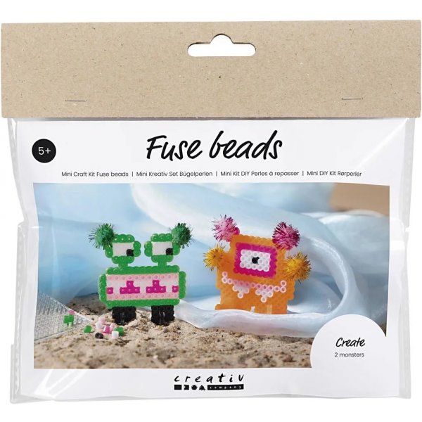 Mini DIY Kit Tube kralen, gemengde kleuren, Monster