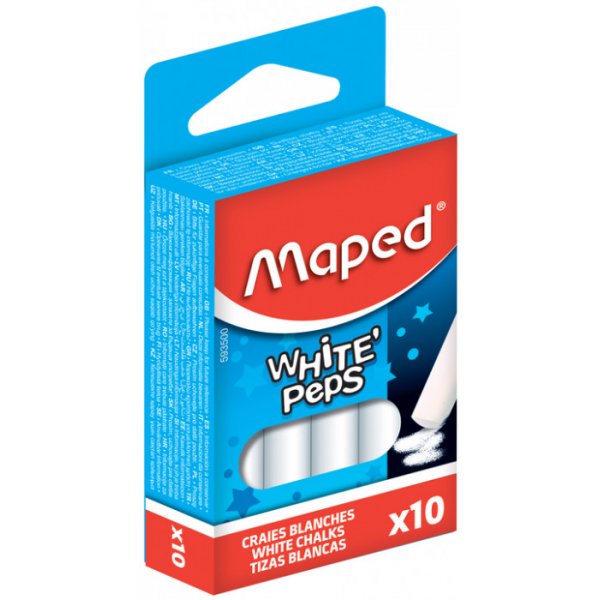 Krijt - Maped - Witte kleurpotloden 10-pack