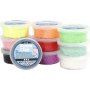 Foam Clay - gemengde kleuren - glitter - 10 x 35 gr
