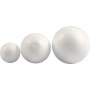 Piepschuim balletjes - wit - 20+30+40 mm - 12 st