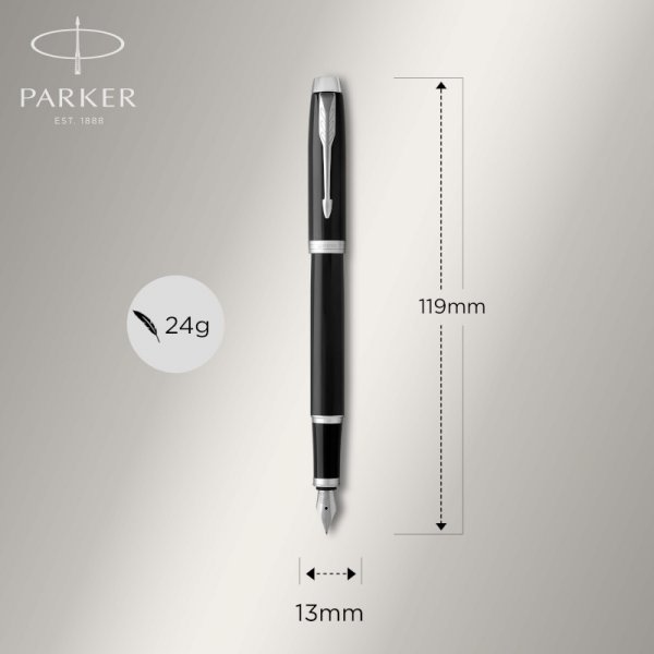 Vulpen Parker IM - Zwart Lak Vulpen - Blauw