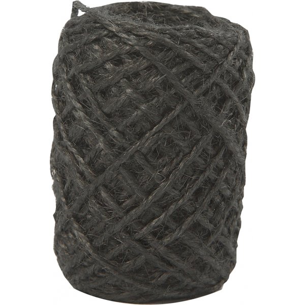 Natuurlijke hennep - zwart - 30 m