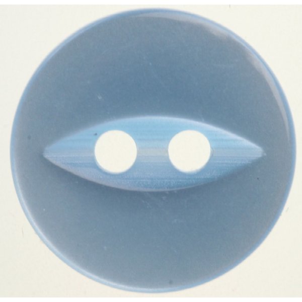 Knoop Rond 2-gaats 11 mm 10st - Blauw met oog