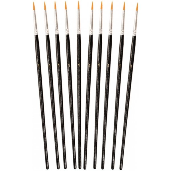Synthetische borstel rond nr. 1 - 10 stuks