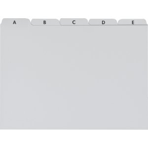 Schrijfkaart - A5 register - grijs plastic Schrijfkaart - A5 register - grijs plastic