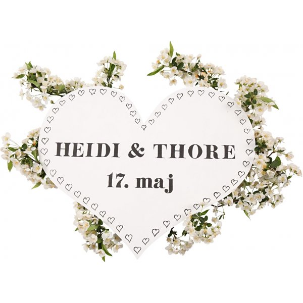 Houten hart met 2 gaten