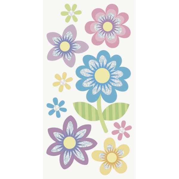 Stickermix - Bloemen groot