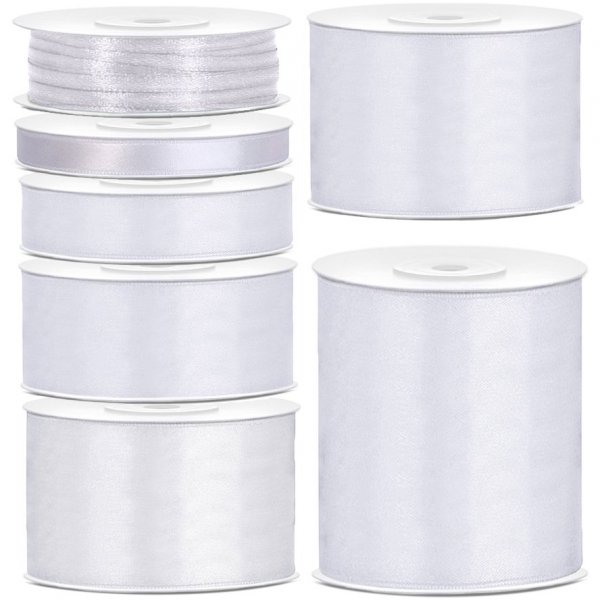 Satijnen lint - 25 m - Wit