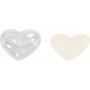 Decoratief hart - transparant - 10 st