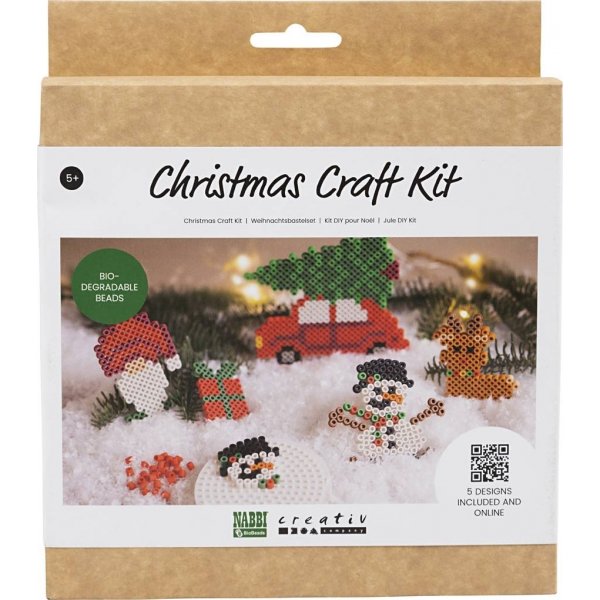DIY Kit NABBI BioBeads - Kerstauto - rendier - sneeuwpop - Kerstman en kerstcadeau