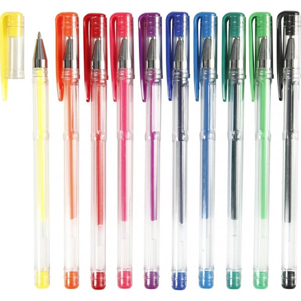 Gelbalpennen - gemengde kleuren - 10 st