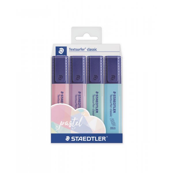 Markeerpen Textsurfer Classic Pastel - 4 stiften
