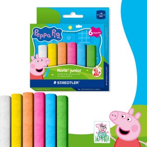 Greta Gris straatkrijtjes in diverse kleuren - 6-pack