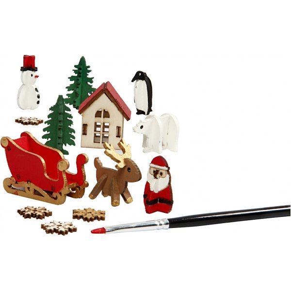 Doe-het-zelf houten figuren - Kerstmis Doe-het-zelf houten figuren - Kerstmis