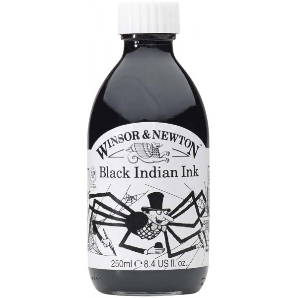 Marker W&N 250 ml - 030 Zwarte Oost-Indische inkt 250 ml