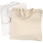 Stoffen tas - wit met lang hengsel - lichte natuur met kort hengsel - 2 x 10 st