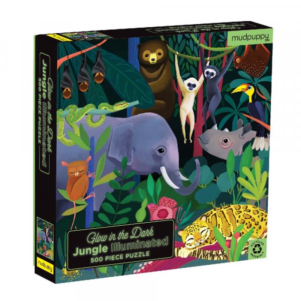 Familiepuzzel Lichtgevend 500 stukjes - Jungle
