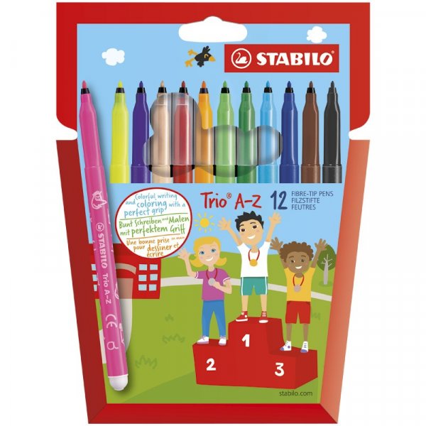 Vezelpennen Trio AZ - 12-pack