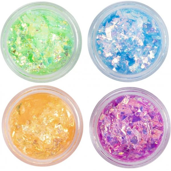 Glitterklei, iriserende kleuren 4x5 ml Glitterklei, iriserende kleuren 4x5 ml