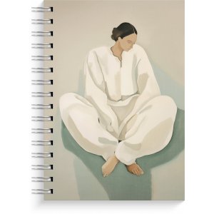 Notitieboekje, blanco A5, rustig, ongelijnd, spiraalgebonden
