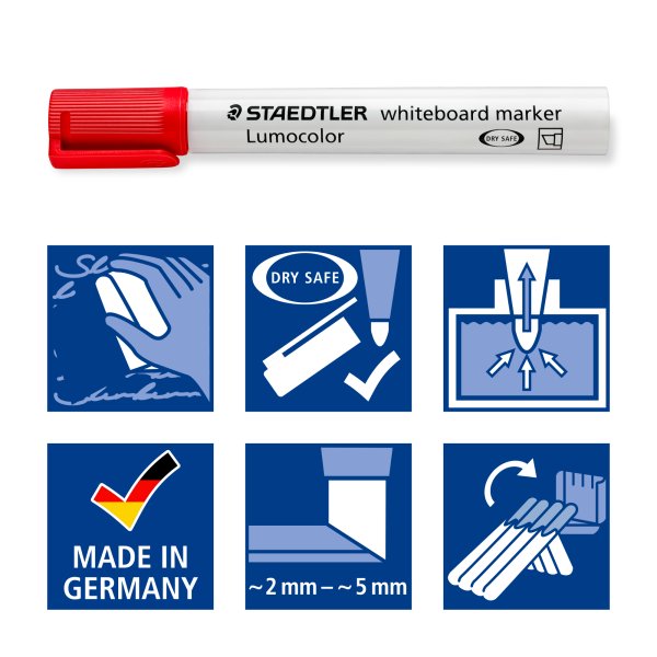 Whiteboardpen Lumocolor 2-5 mm - 6 stiften Whiteboardpen Lumocolor 2-5 mm - 6 stiften