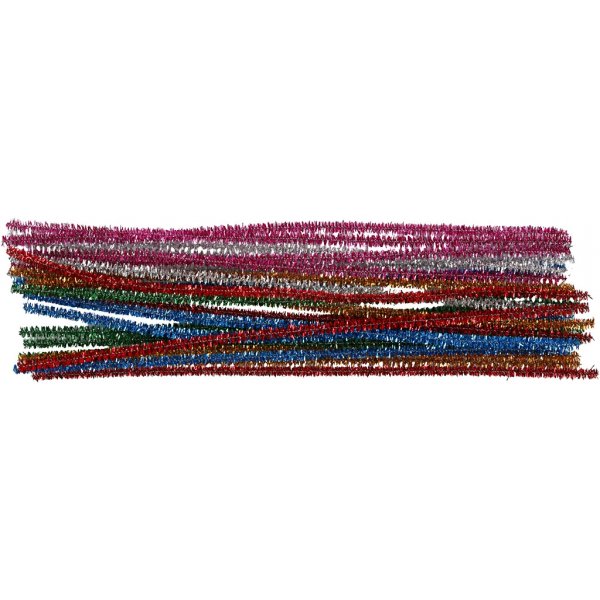 Pijpenrager - Ø6 mm sterke kleuren - glitter - 24 st Pijpenrager - Ø6 mm sterke kleuren - glitter - 24 st