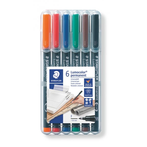 OH Pen Lumocolor Permanent 0,6 mm - 6 stiften